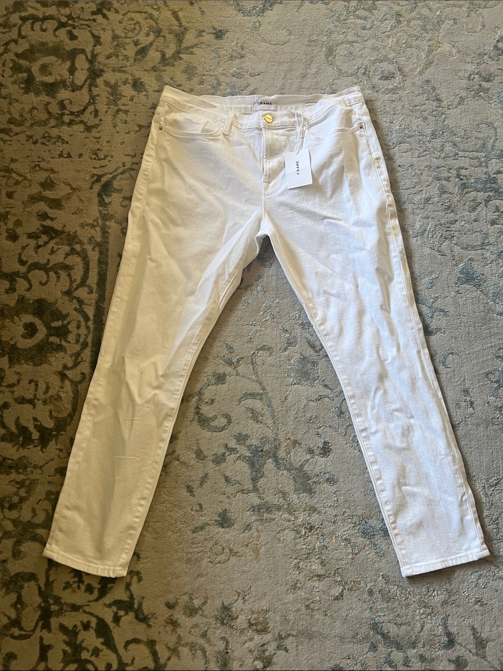 Frame Denim White Skinny Jeans